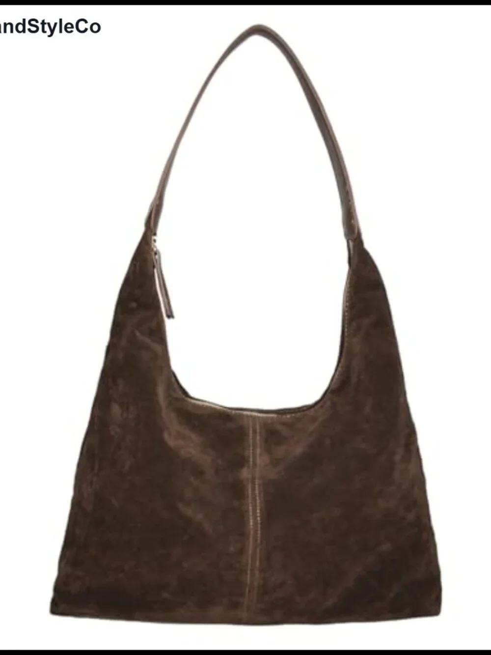 Faux Suede Slouchy Hobo Bag for Women, Large Crescent Shoulder Purse for Work